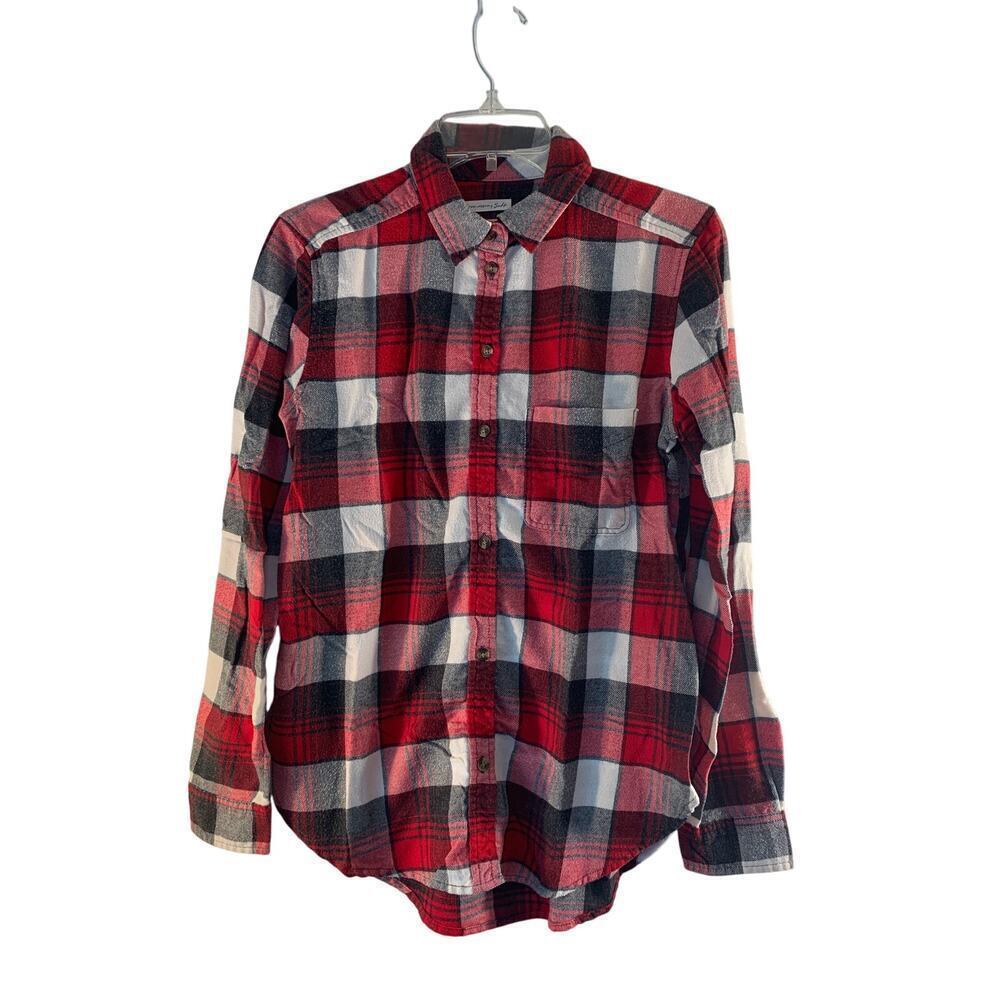 AMERICAN EAGLE Women’s Casual Plaid button Down Flannel Shirt / Size: Small
